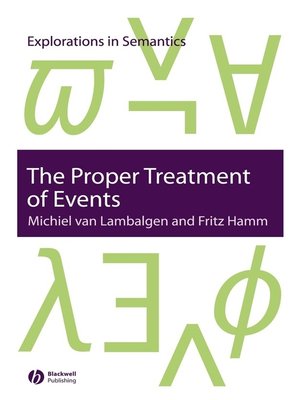 cover image of The Proper Treatment of Events